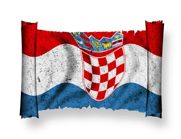 Flagge Kroatiens Patriotismus Und Landesflagge — Stockfoto