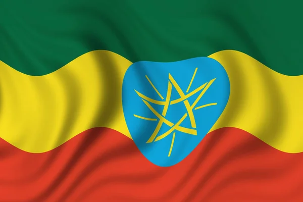 Drapeau Éthiopie Patriotisme Drapeau National — Photo