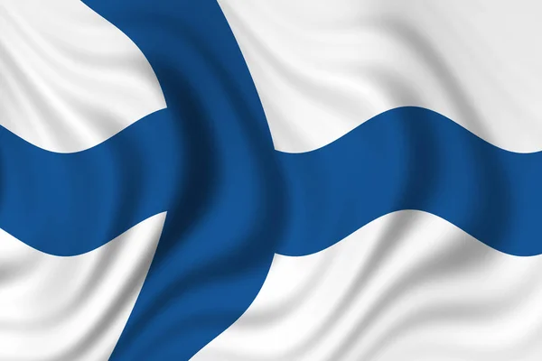 芬兰国旗 爱国主义旗帜和国旗 — 图库照片