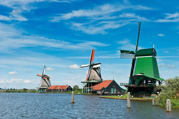 Paisaje Del Molino Viento Zaanse Schans Países Bajos — Foto de Stock