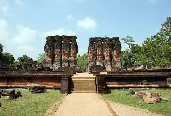 Ερείπια Ναού Στην Polonnaruwa Sri Lanka — Φωτογραφία Αρχείου