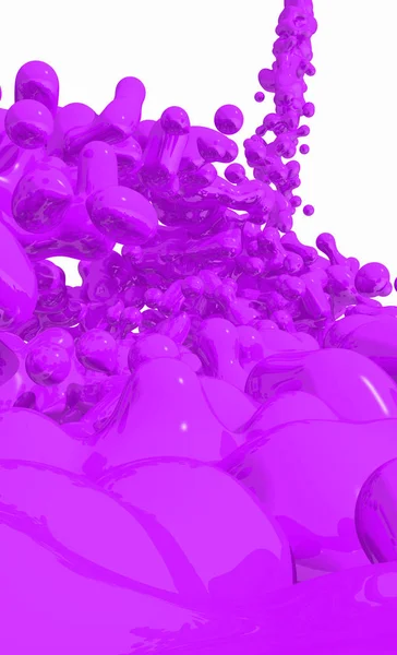 白色背景的紫色液体 — 图库照片