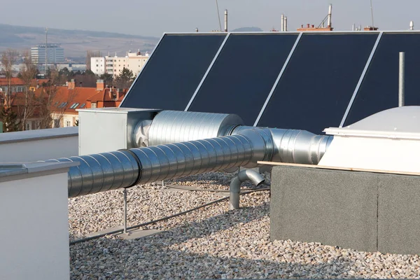 Solar Modules Roof Generate Energy — Stock Photo, Image