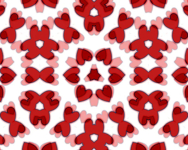 Special Pattern Background Red Hearts Motif — Stock Photo, Image