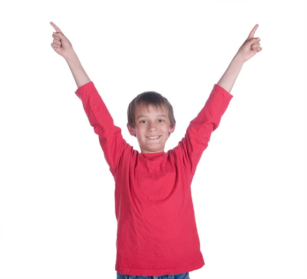 Image Boy Arms White Background — Stock Photo, Image