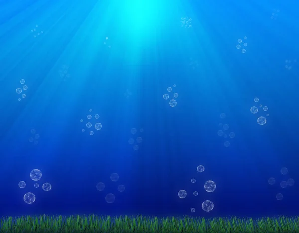 Красивая Большая Сцена Водой Растущими Пузырями — стоковое фото