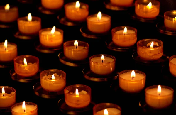 Close Candles Darkness — Stock Photo, Image