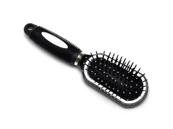 Brosse Cheveux Isolée Sur Blanc — Photo