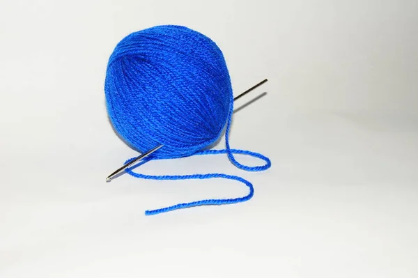 Stickad Ull Hantverksfiber — Stockfoto