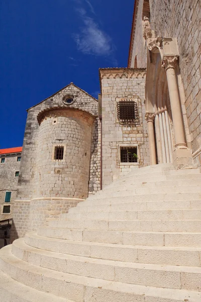 Pasos Iglesia Casco Antiguo Dubrovnik Croacia —  Fotos de Stock