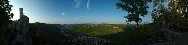 Vista Panorâmica Majestosa Arquitetura Medieval Castelo — Fotografia de Stock