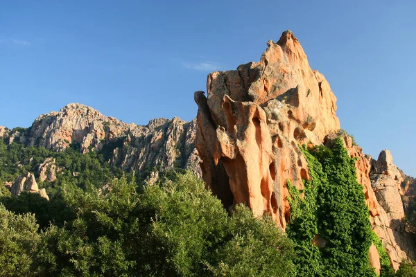 Paysage Rocheux Sur Côte Des Calanches — Photo