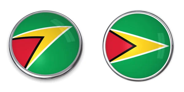 Button Style Banner Guyana — Stock Photo, Image