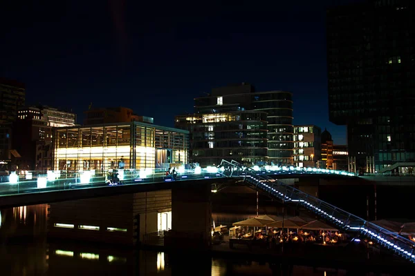 Medienhafen Bei Nacht — Stockfoto