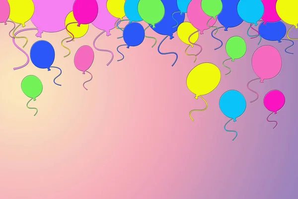 Doğum Günü Tebrik Kartı Için Renkli Arkaplan — Stok fotoğraf