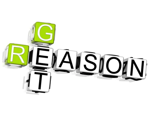 Get Reason Crucigrama Sobre Fondo Blanco — Foto de Stock