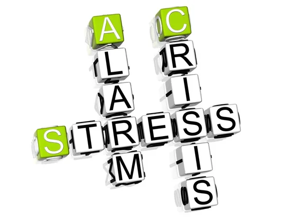 Stress Korsord Text Vit Bakgrund — Stockfoto