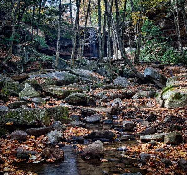 Chutes Concombre Dans Parc État Ohiopyle Pennsylvanie — Photo