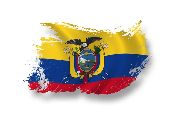 エクアドルの国旗愛国心国の国旗 — ストック写真