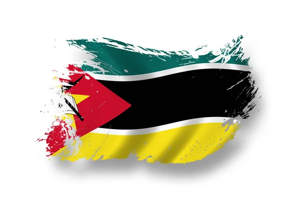 Bandiera Mozambique Patriottismo Bandiera Campagna — Foto Stock