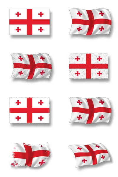 格鲁吉亚国旗 爱国主义旗帜和国旗 — 图库照片