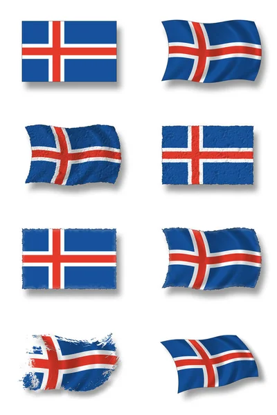 Island Flagga Patriotism Och Landsflagga — Stockfoto