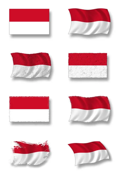 Flaga Indonezji Patriotyzmu Flaga Kraju — Zdjęcie stockowe