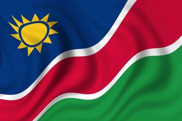Namibijská Vlajka Patriotismus Vlajka Země — Stock fotografie