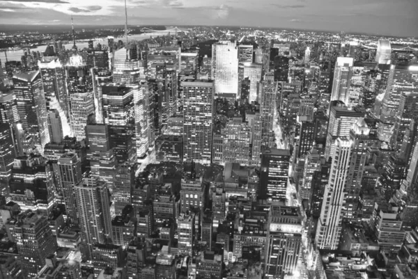 Ciudad Nueva York Noche Desde Empire State Building —  Fotos de Stock