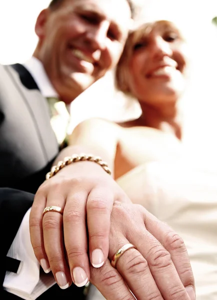 Retrato Pareja Boda Novio Novia Celebración Del Matrimonio Marido Traje —  Fotos de Stock