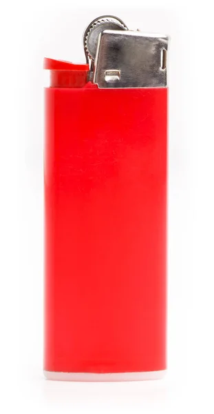Red Cigarette Lighter Isolated White Stock Image