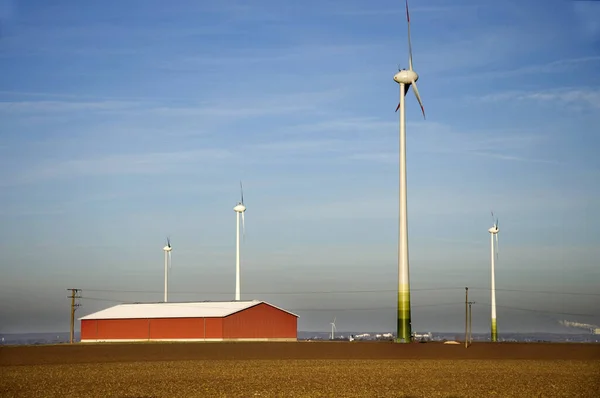 Energieproductie Windturbine Windenergie — Stockfoto