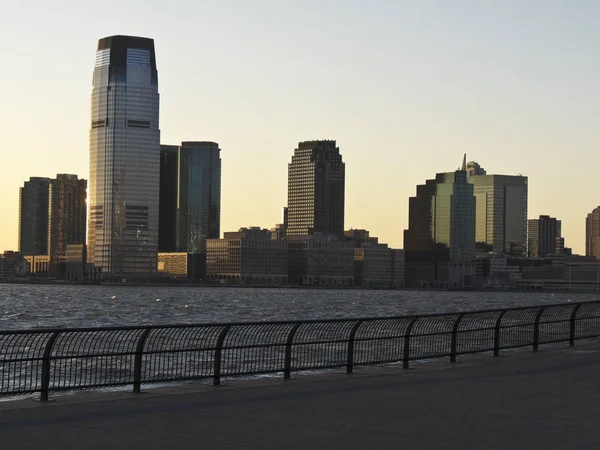 Över Skyline Jersey City Från Nyc — Stockfoto