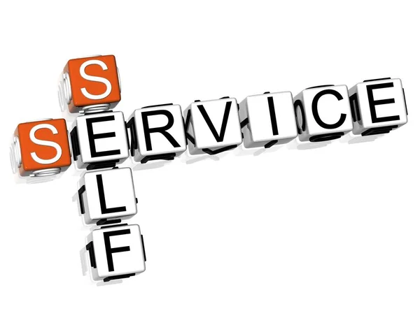 Self Service Cruciverba Sfondo Bianco — Foto Stock