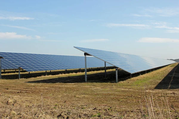 Solární Soustava Elektrická Energie — Stock fotografie