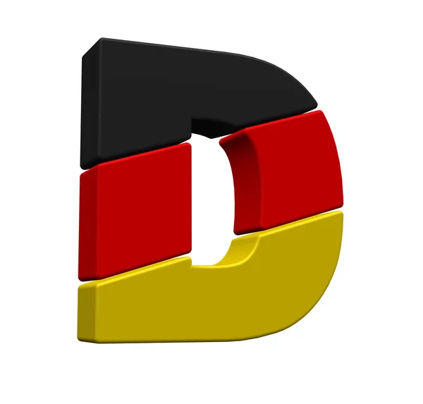Letter Germany Colors Illustration — 图库照片