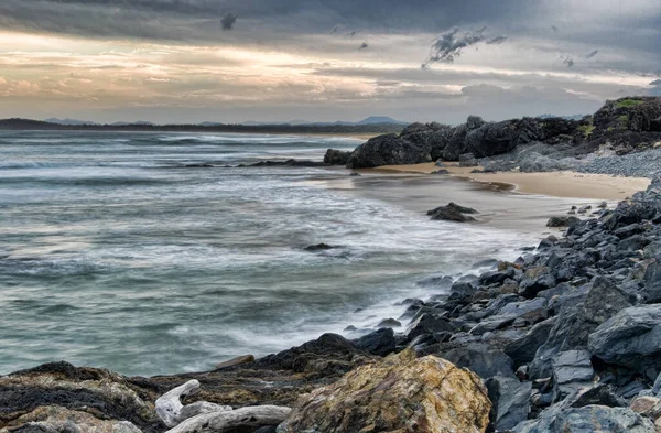 Fuerte Imagen Artística Una Costa Oscura Dramática — Foto de Stock