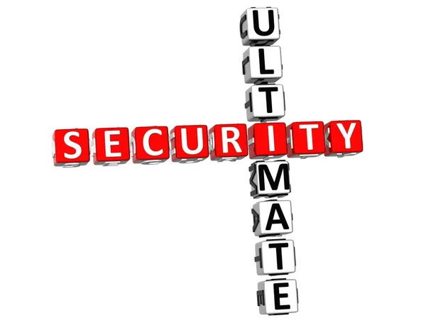 Ultimate Security Crossword White Background — Stock Photo, Image