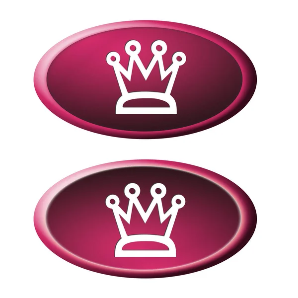 Crown Button Graphic Illustration — 스톡 사진