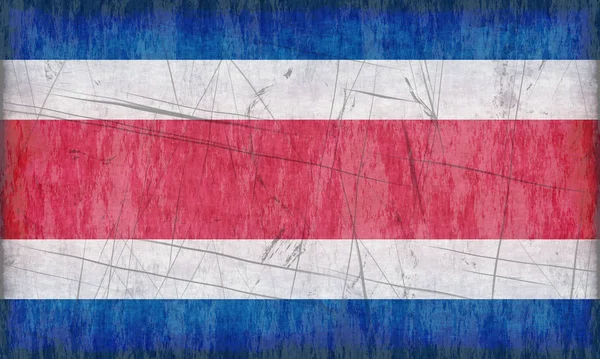 Großes Bild Der Flagge Costa Ricas — Stockfoto