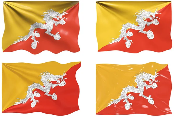 Imagem Grande Bandeira Butão — Fotografia de Stock