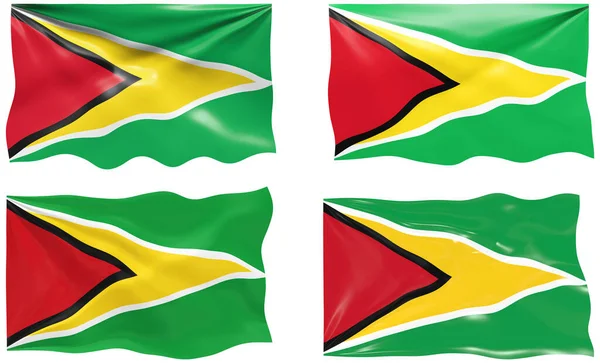 Grande Immagine Della Bandiera Della Guyana — Foto Stock