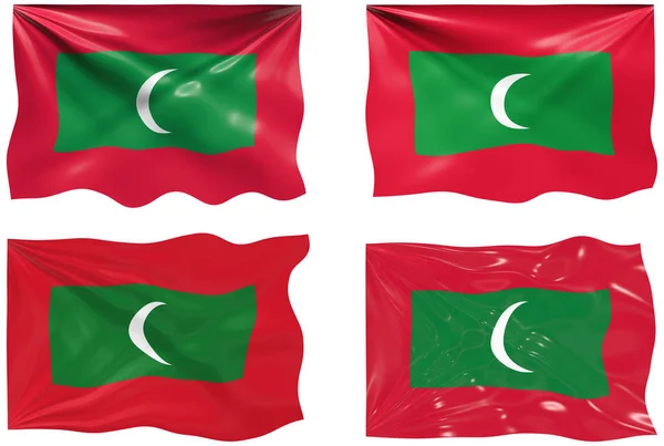 Μεγάλη Εικόνα Της Σημαίας Των Μαλδίβων — Φωτογραφία Αρχείου
