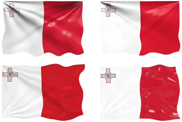 Velký Obrázek Vlajky Malty — Stock fotografie