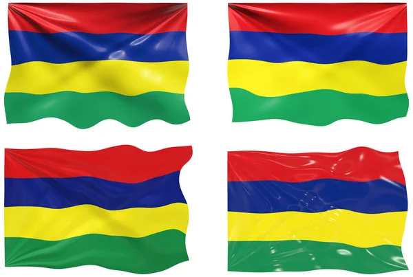 Grote Afbeelding Van Vlag Van Mauritius — Stockfoto