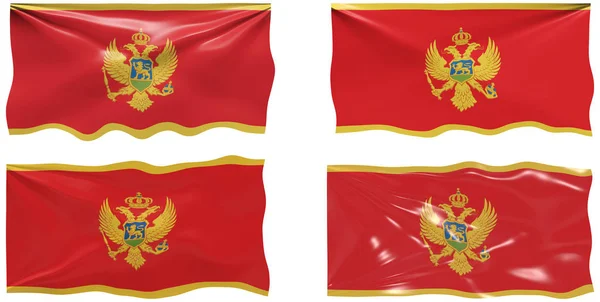 Stor Bild Montenegros Flagga — Stockfoto