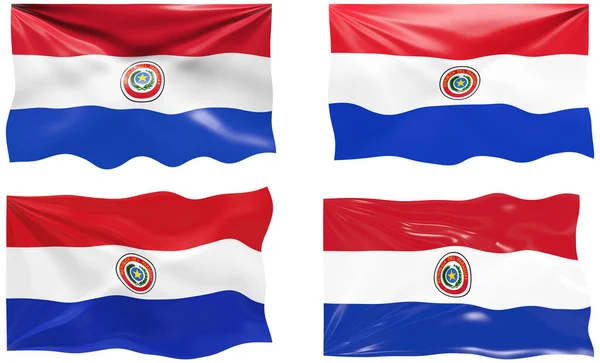 Великое Изображение Флага Парагвая — стоковое фото