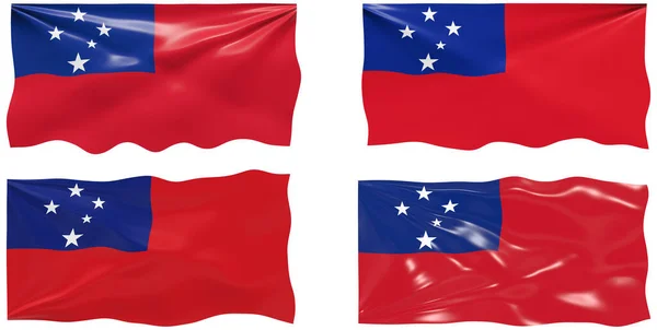 Grote Afbeelding Van Vlag Van Samoa — Stockfoto