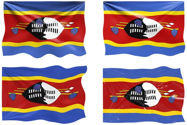 Nagy Kép Szváziföld Zászlójáról — Stock Fotó