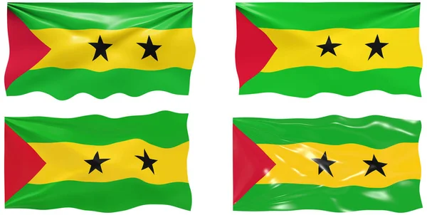 Great Image Flag Sao Tome Principe — Stock Photo, Image